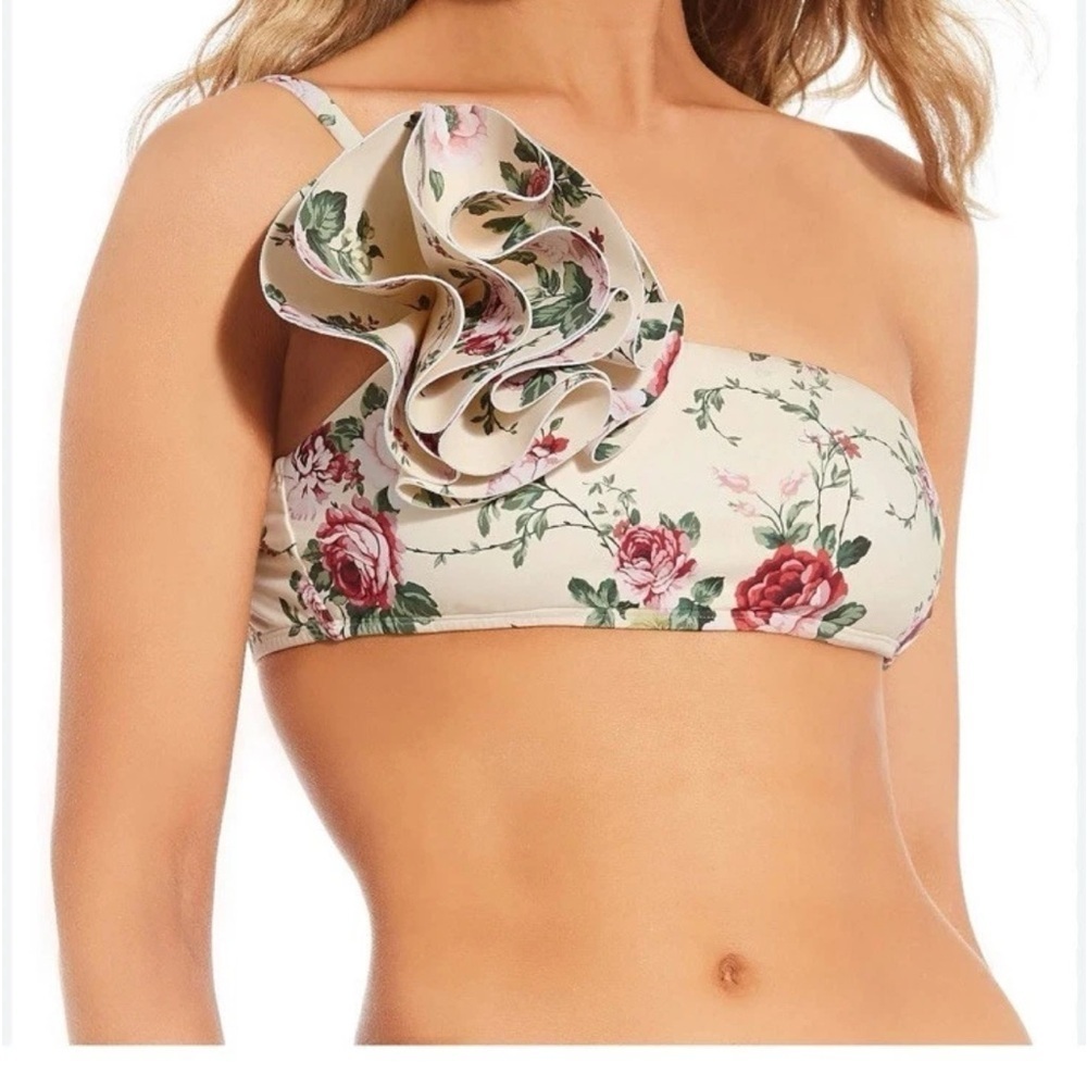 Antonio Melani Rosette One Shoulder Bungalow Collection Swim Top AM525304